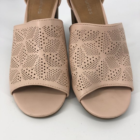 Maurices Blush Pink Block Heel Strappy Sandals 6 - Picture 4 of 6